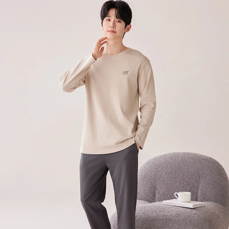 Pretty Lady Pajama Set Men's Apricot-2