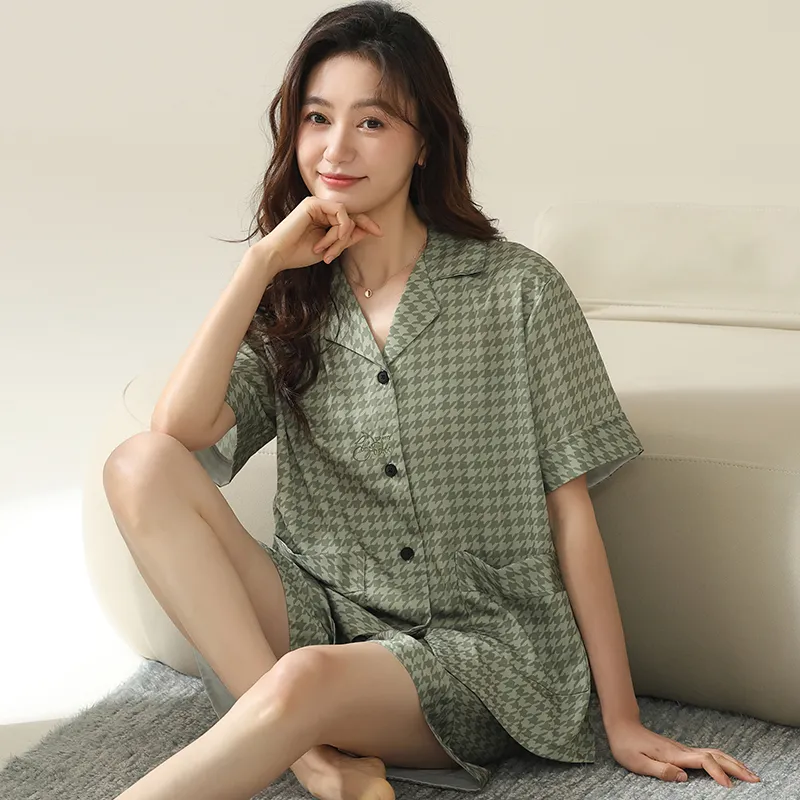 Pretty Lady Pajama Set Women's 2 Pack Light Green-3