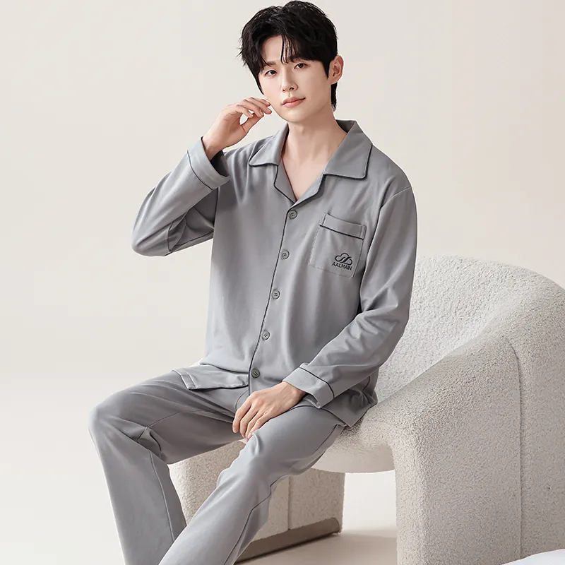 Pretty Lady Pajama Set Men's Silver Gray-3