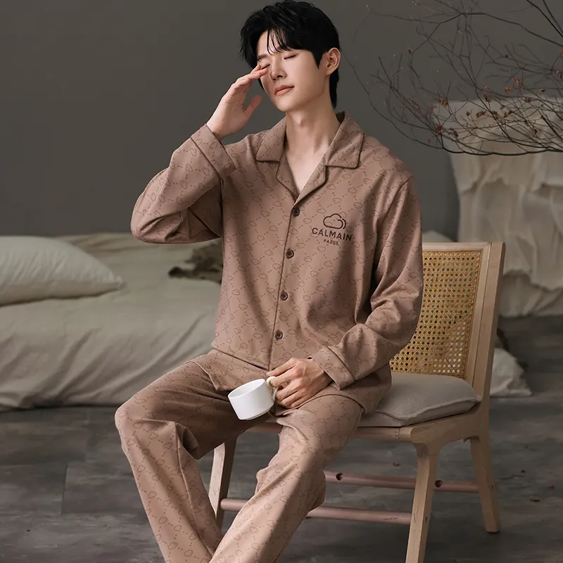 Pretty Lady Pajama Set Men's Light Brown-4