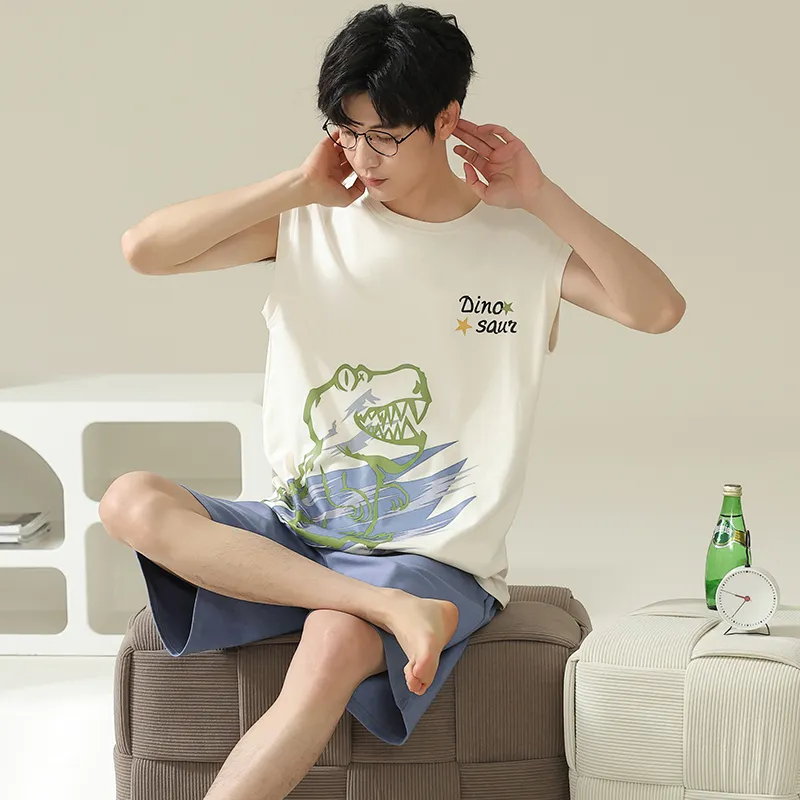 Pretty lady Men Pajama Sets-5