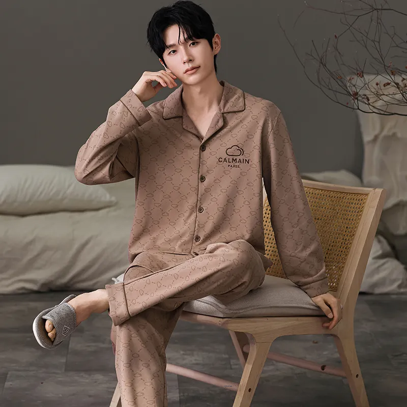 Pretty Lady Pajama Set Men's Light Brown-3