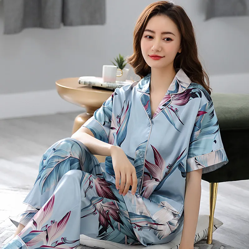 Pretty Lady Pajama Set Women's Sky Blue-4