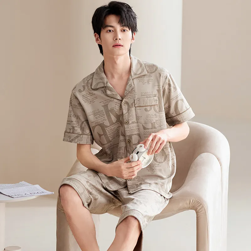 Pretty Lady Pajama Set Men's Linen-3