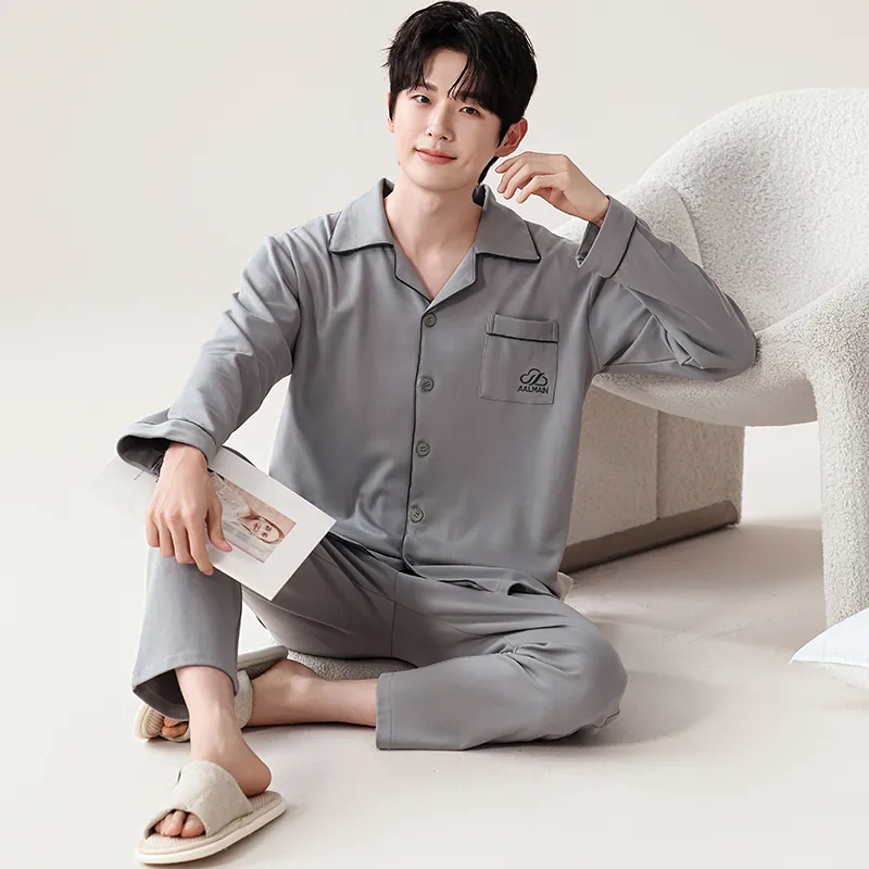 Pretty Lady Pajama Set Men's Silver Gray-5