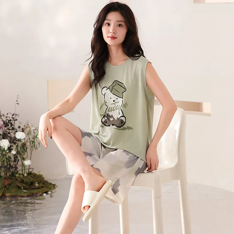 Pretty lady Women's Pajama Sets-3