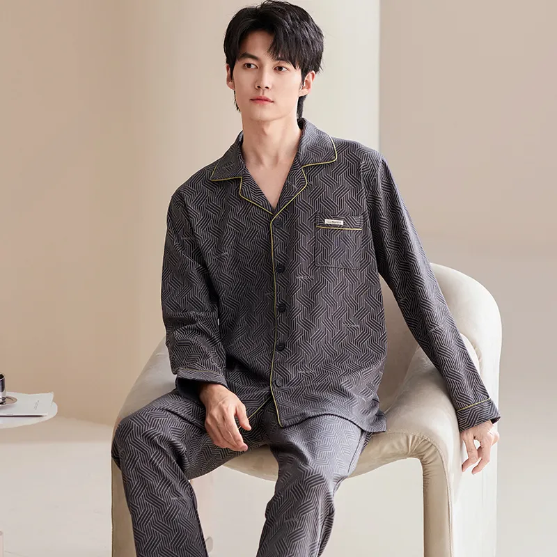 Pretty Lady Pajama Set Men's Dark Gray-3