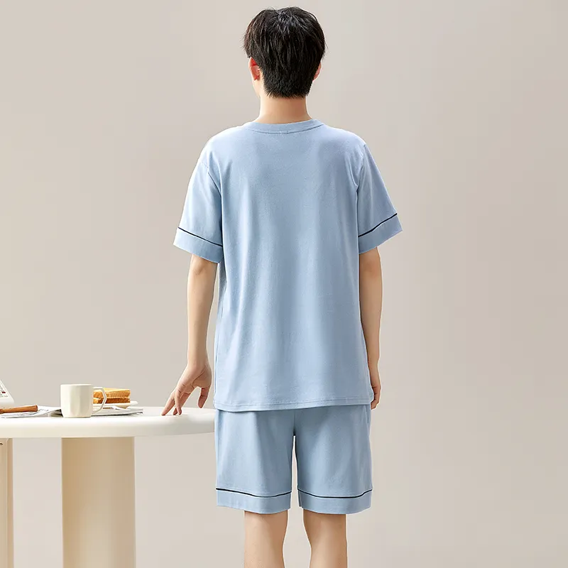 Pretty Lady Pajama Set Men's Light Blue-1
