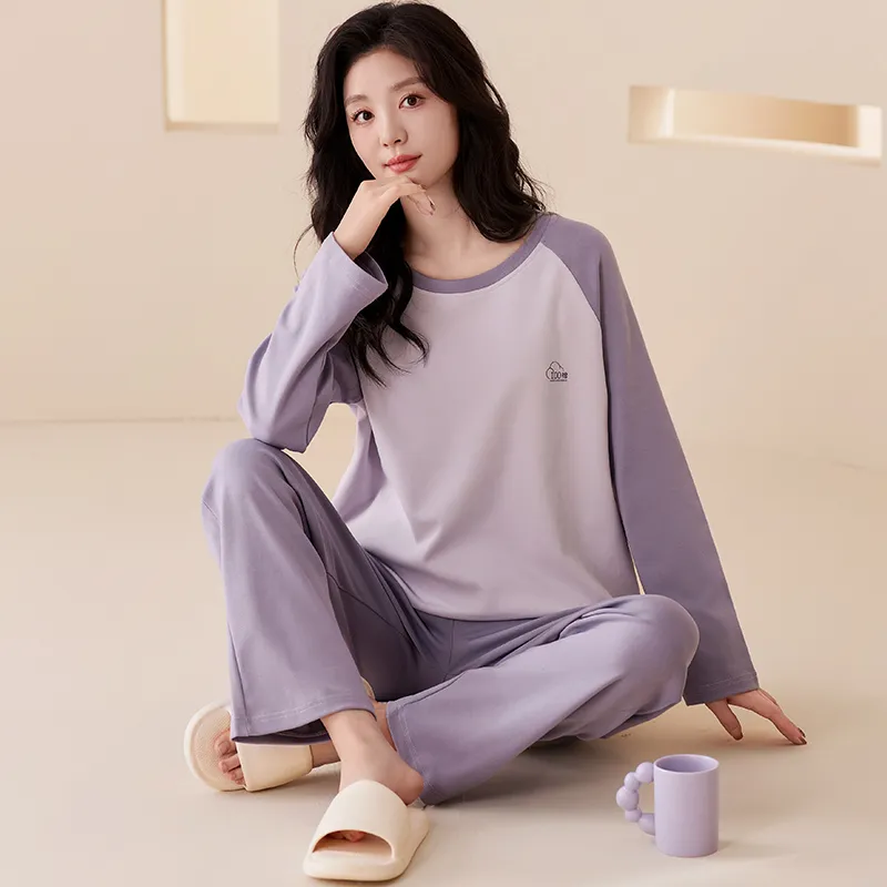 Pretty Lady Pajama Set Women's Taro Purple-5