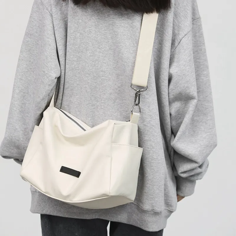 ALNI BITTON PU Crossbody Bag Regular Men's White/Black-9