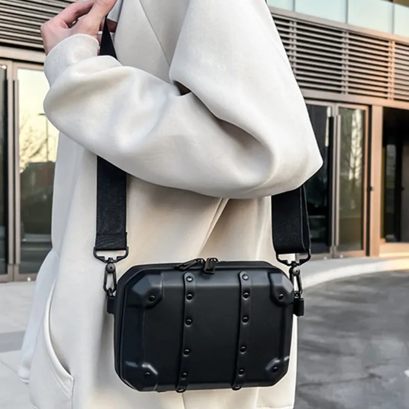 ALNI BITTON PVC Small Square Bag Shoulder Bag Crossbody Bag Regular Men's White/Black-2
