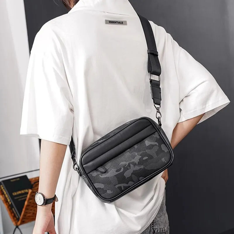 ALNI BITTON PU Small Square Bag, Crossbody Bag, Shoulder Bag Regular Men's Camouflage-8