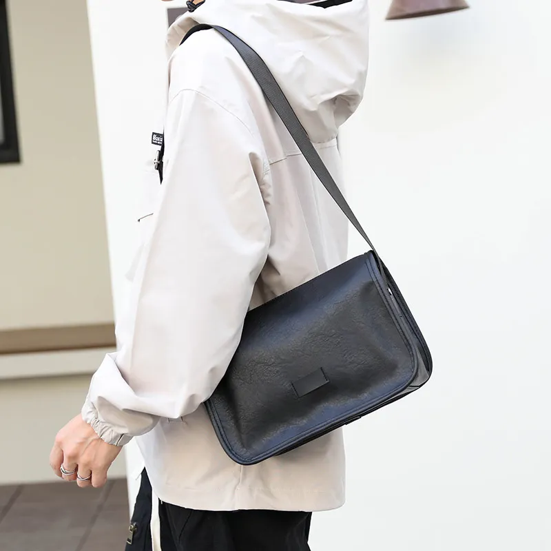 ALNI BITTON PU Crossbody Bag Regular Men's Black 1/Black 2/Black Check/Pattern Black-8
