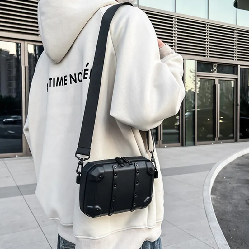 ALNI BITTON PVC Small Square Bag Shoulder Bag Crossbody Bag Regular Men's White/Black-1