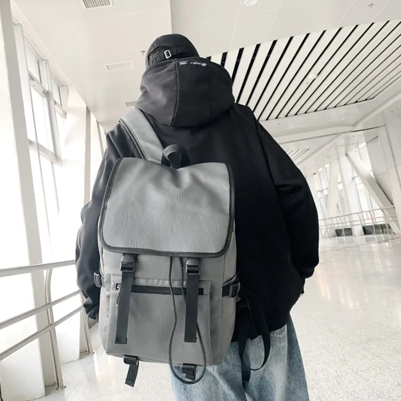 ALNI BITTON PU Laptop Bag Regular Men's Black/Gray-2