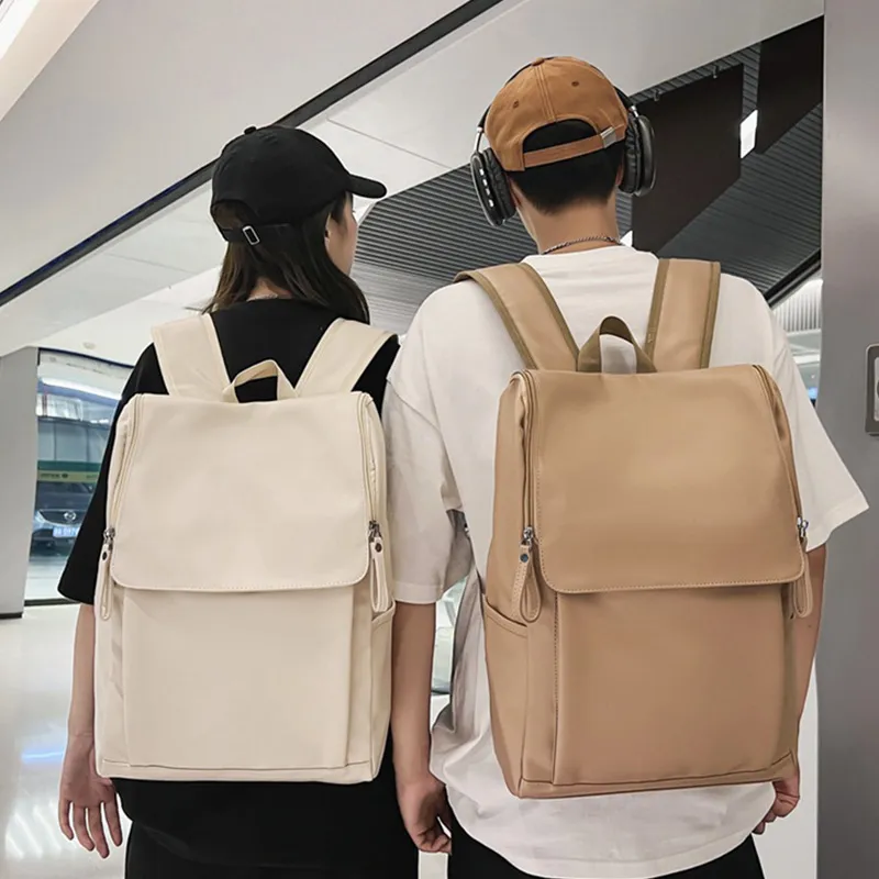ALNI BITTON PU Backpack Regular Men's Black/White/Ecru/Khaki-14