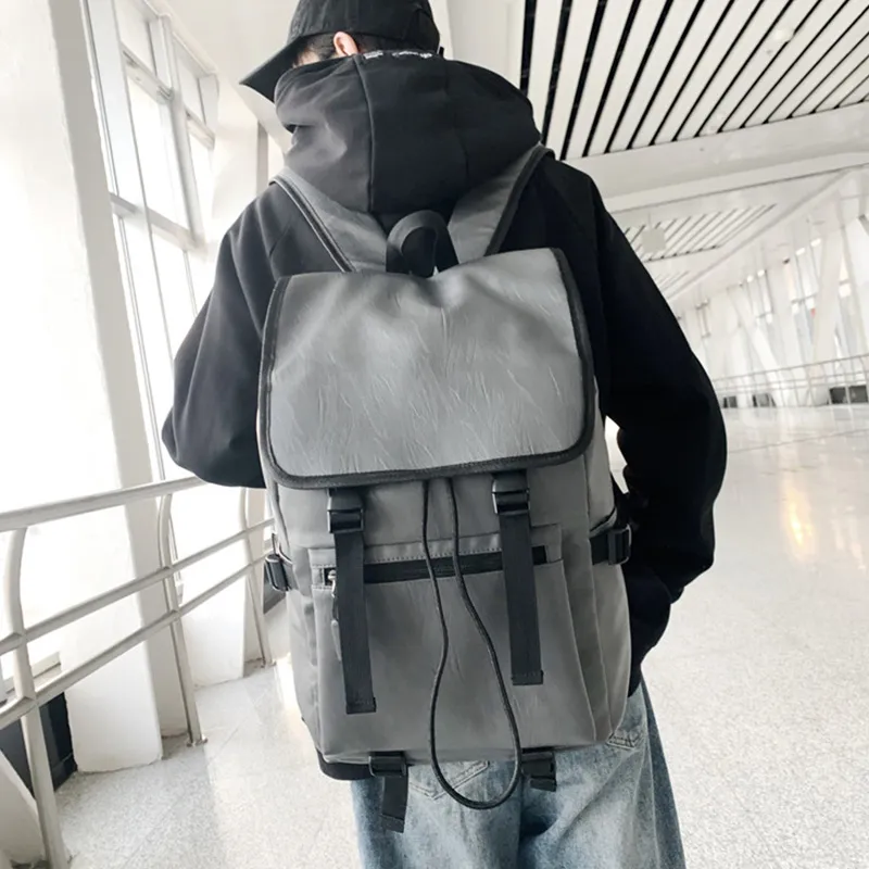 ALNI BITTON PU Laptop Bag Regular Men's Black/Gray-1