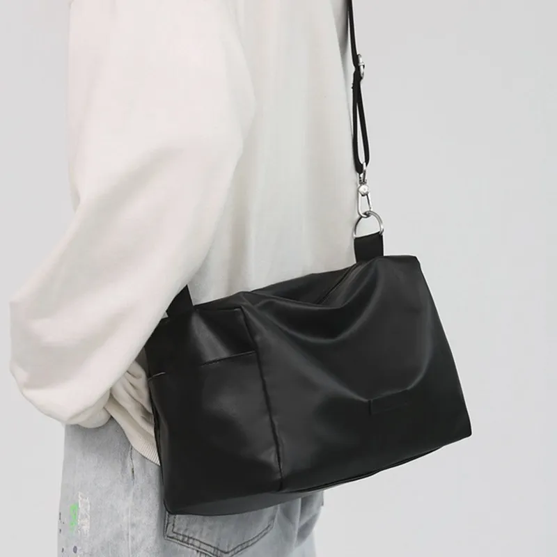 ALNI BITTON PU Crossbody Bag Regular Men's White/Black-2