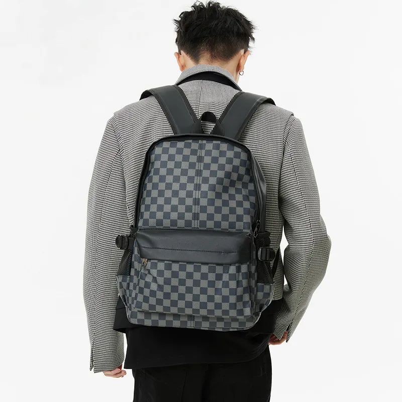 ALNI BITTON PU Backpack Regular Men's Black/Blue/Brown-10
