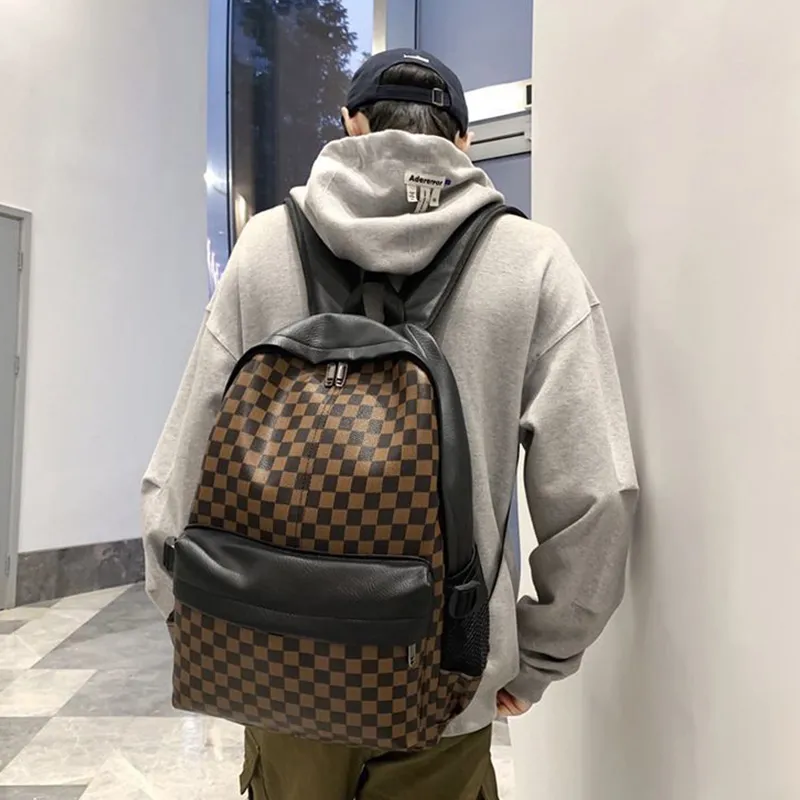 ALNI BITTON PU Backpack Regular Men's Black/Blue/Brown-14