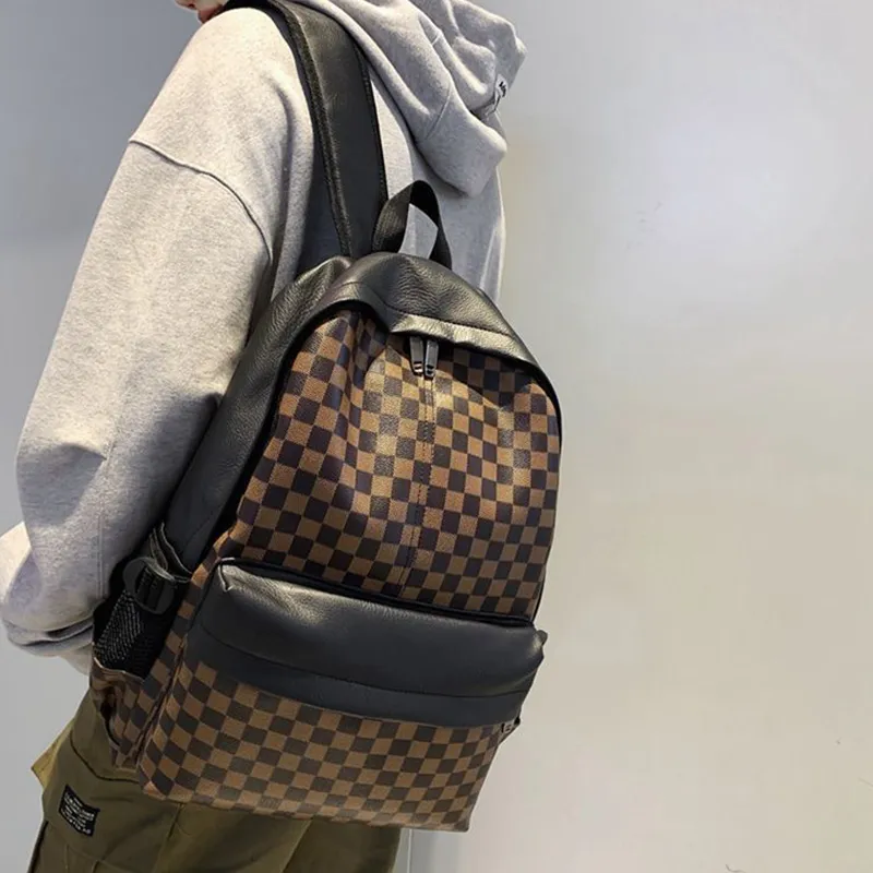 ALNI BITTON PU Backpack Regular Men's Black/Blue/Brown-15