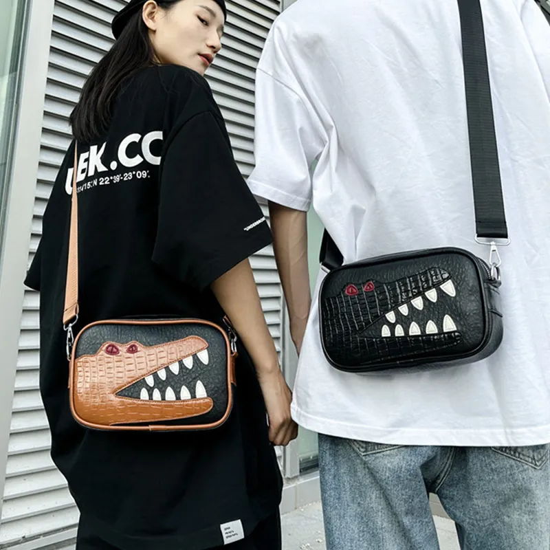 PULUWIRR PU Fanny Pack, Camera Bag, Sling Bag, Crossbody Bag, Shoulder Bag Regular Unisex Black/Brown-13