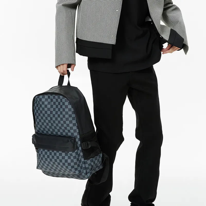 ALNI BITTON PU Backpack Regular Men's Black/Blue/Brown-2