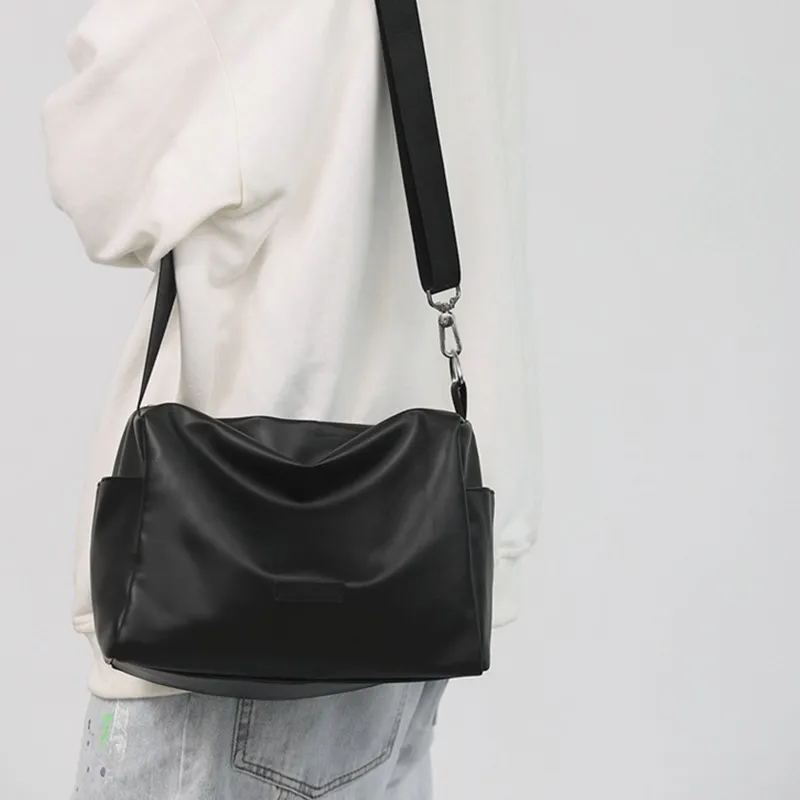 ALNI BITTON PU Crossbody Bag Regular Men's White/Black-1