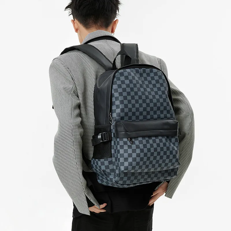ALNI BITTON PU Backpack Regular Men's Black/Blue/Brown-5