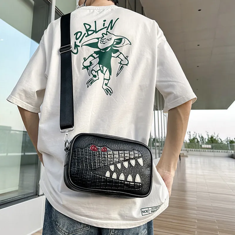 PULUWIRR PU Fanny Pack, Camera Bag, Sling Bag, Crossbody Bag, Shoulder Bag Regular Unisex Black/Brown-6