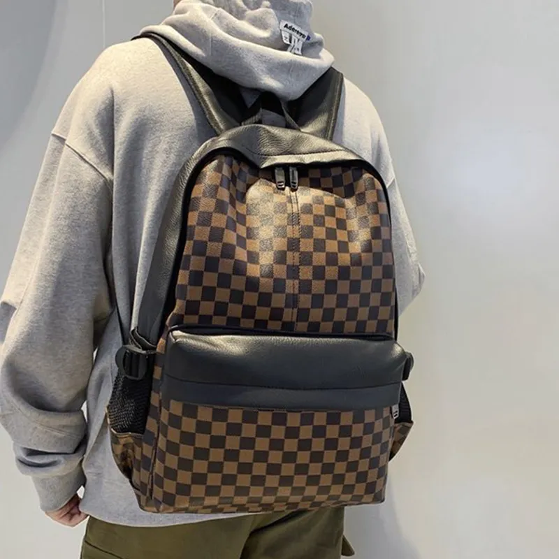ALNI BITTON PU Backpack Regular Men's Black/Blue/Brown-13