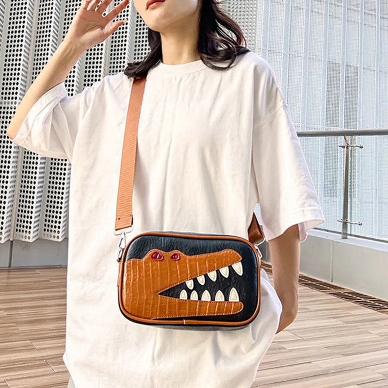 PULUWIRR PU Fanny Pack, Camera Bag, Sling Bag, Crossbody Bag, Shoulder Bag Regular Unisex Black/Brown-24