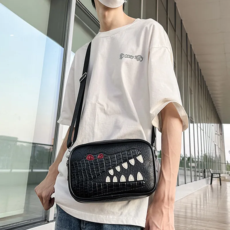 PULUWIRR PU Fanny Pack, Camera Bag, Sling Bag, Crossbody Bag, Shoulder Bag Regular Unisex Black/Brown-7