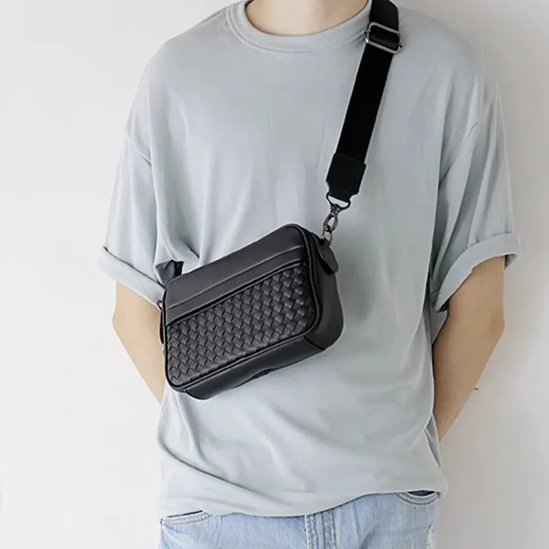 ALNI BITTON PU Camera Bag, Crossbody Bag Regular Men's Black-11