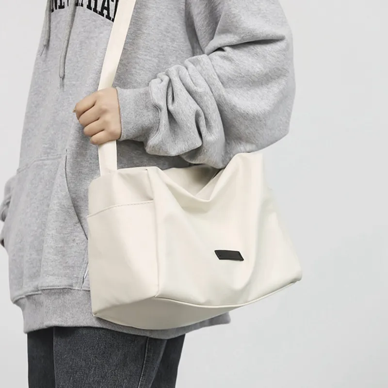 ALNI BITTON PU Crossbody Bag Regular Men's White/Black-7
