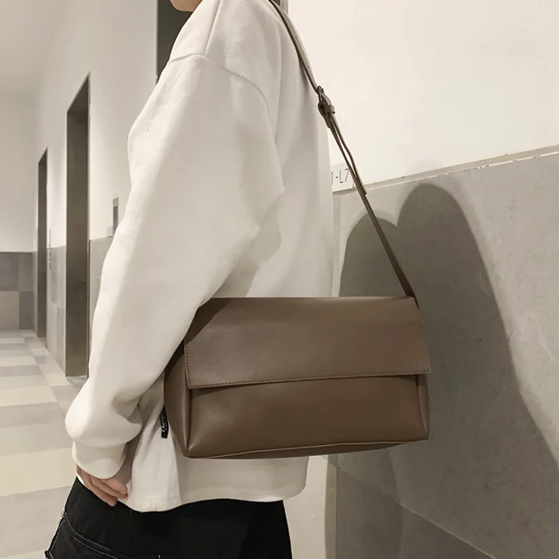 ALNI BITTON PU Crossbody Bag Regular Men's Khaki/Black/Umber-10