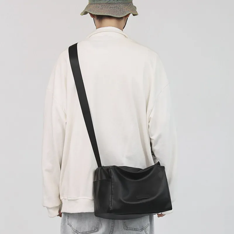 ALNI BITTON PU Crossbody Bag Regular Men's White/Black-3