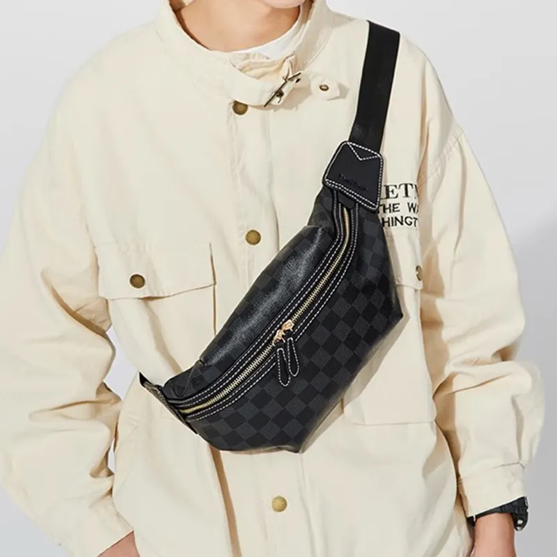 ALNI BITTON PU Fanny Pack Regular Men's Black-3
