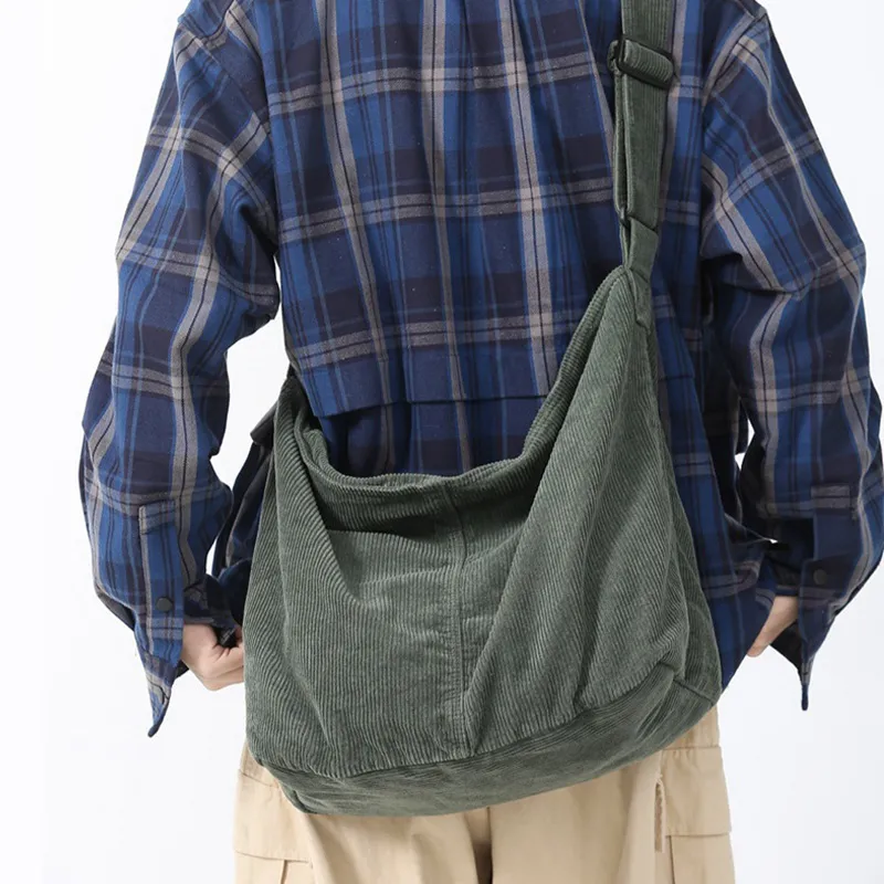 ALNI BITTON Corduroy Small Square Bag Shoulder Bag Crossbody Bag Regular Men's Ecru/Black/Green/Light Brown-13