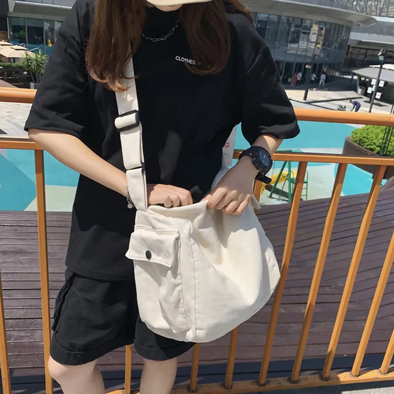 ALNI BITTON Canvas Diligence Canvas Bag Shoulder Bag Men's Black/Coffee/White-9