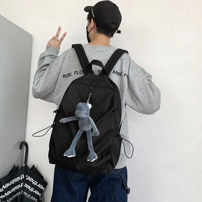 ALNI BITTON Nylon Backpack Men's White/Black-7