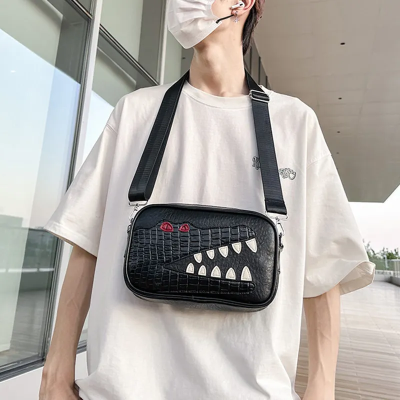 PULUWIRR PU Fanny Pack, Camera Bag, Sling Bag, Crossbody Bag, Shoulder Bag Regular Unisex Black/Brown-10
