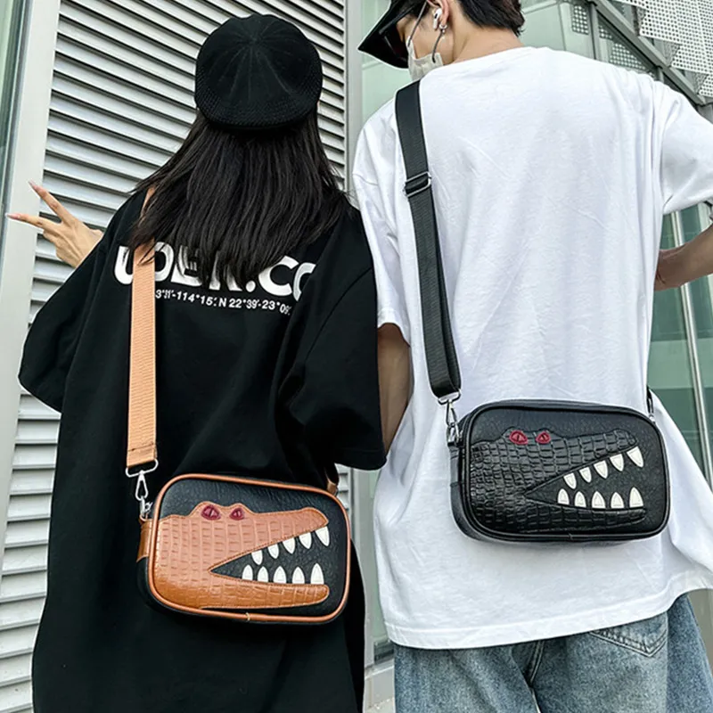 PULUWIRR PU Fanny Pack, Camera Bag, Sling Bag, Crossbody Bag, Shoulder Bag Regular Unisex Black/Brown-14