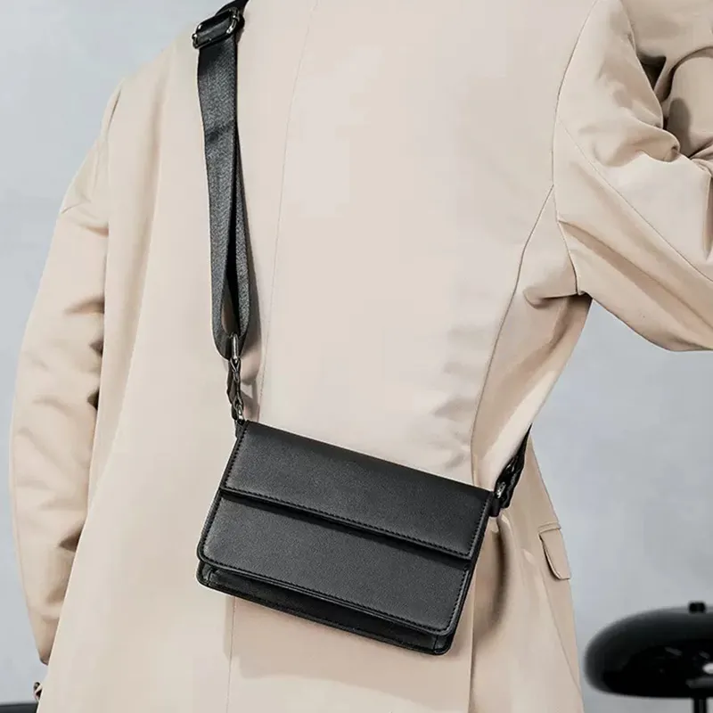 ALNI BITTON PU Messenger Bag Shoulder Bag Crossbody Bag Regular Men's-9