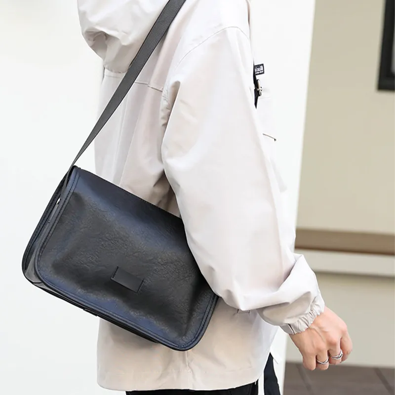 ALNI BITTON PU Crossbody Bag Regular Men's Black 1/Black 2/Black Check/Pattern Black-11