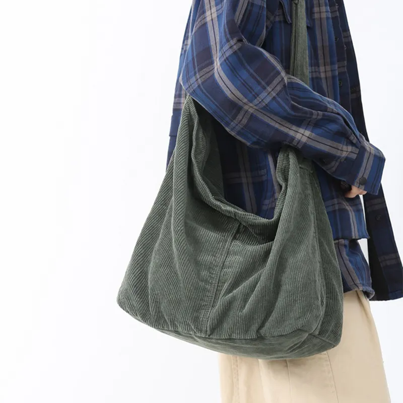ALNI BITTON Corduroy Small Square Bag Shoulder Bag Crossbody Bag Regular Men's Ecru/Black/Green/Light Brown-12