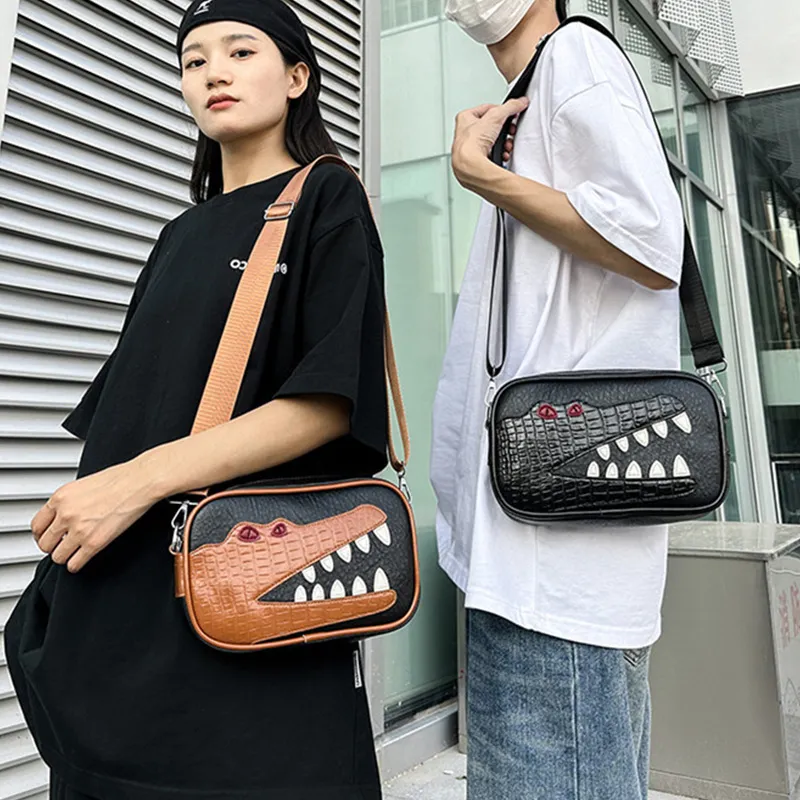 PULUWIRR PU Fanny Pack, Camera Bag, Sling Bag, Crossbody Bag, Shoulder Bag Regular Unisex Black/Brown-12