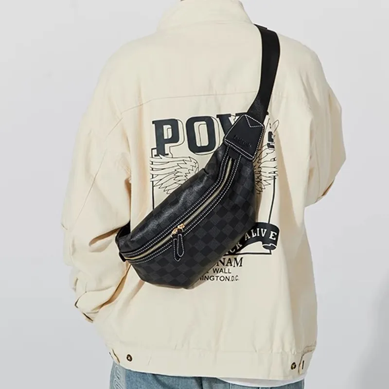 ALNI BITTON PU Fanny Pack Regular Men's Black-2