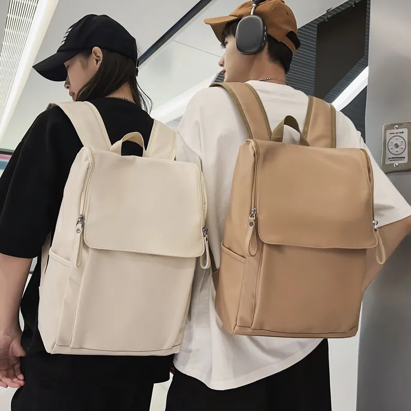 ALNI BITTON PU Backpack Regular Men's Black/White/Ecru/Khaki-15