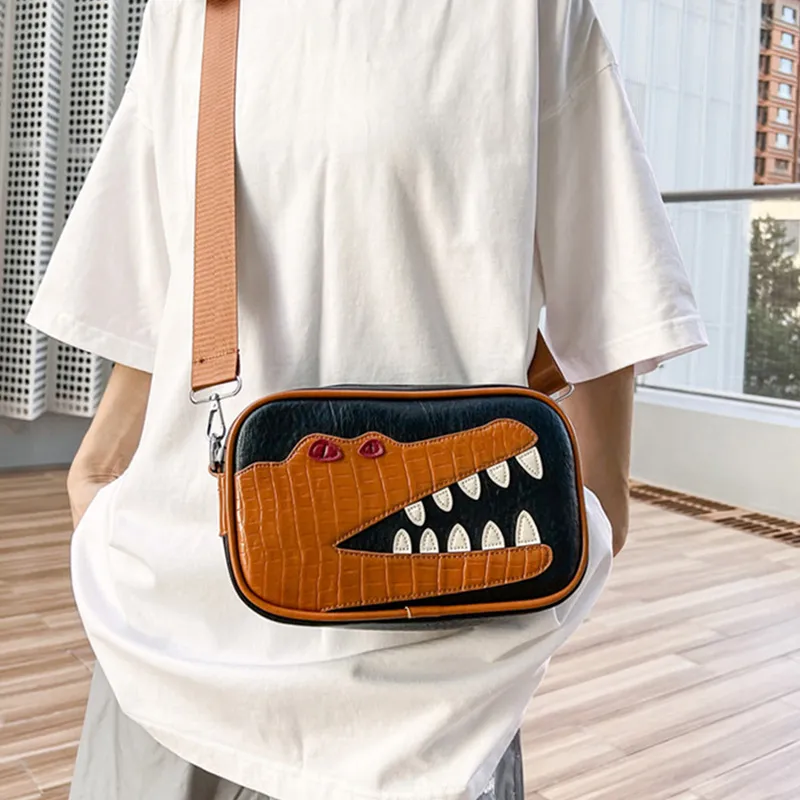 PULUWIRR PU Fanny Pack, Camera Bag, Sling Bag, Crossbody Bag, Shoulder Bag Regular Unisex Black/Brown-25